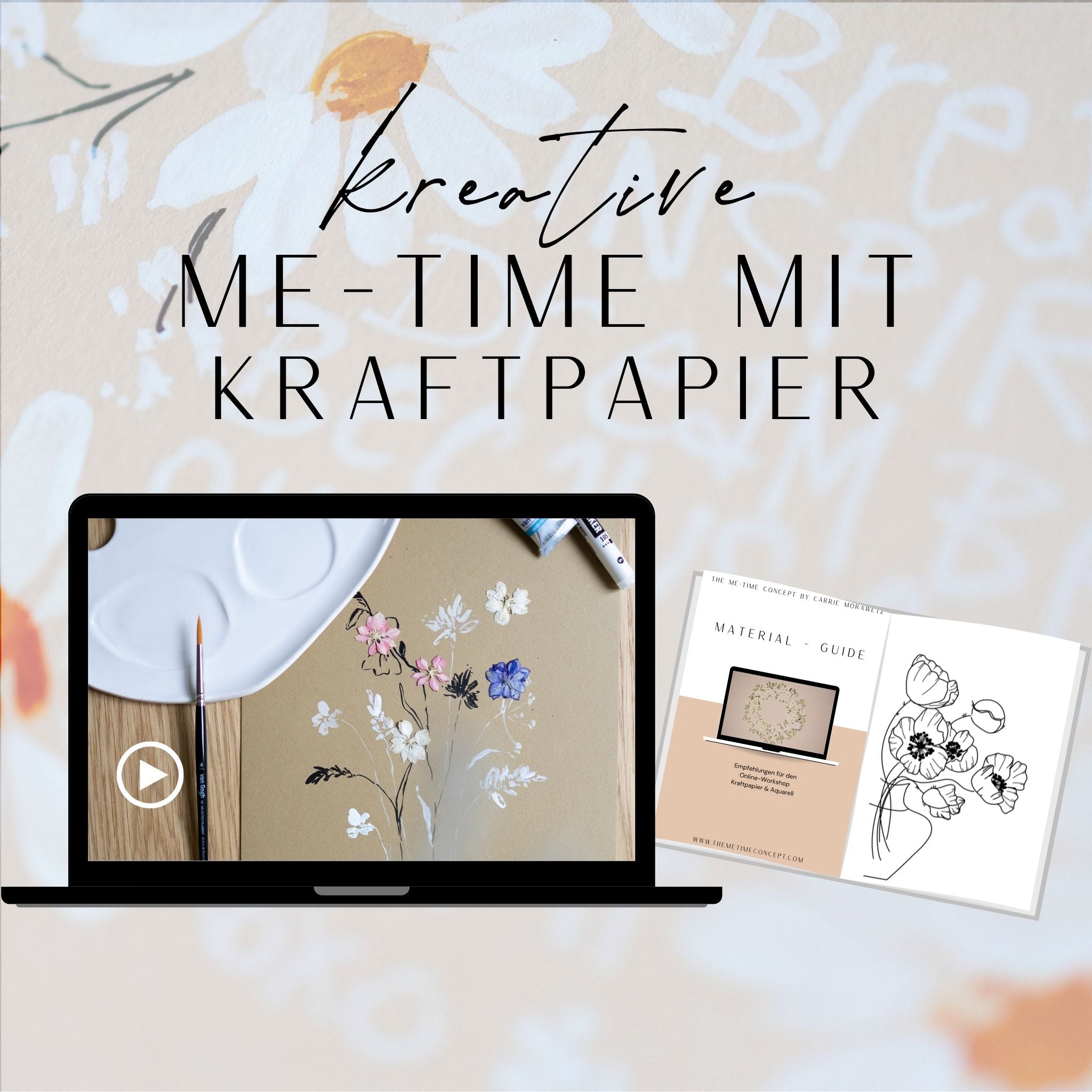 kreative Me-Time mit Kraftpapier als Online-workshop